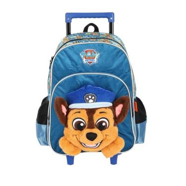 Imagem de Mochila de Rodinhas Sem Alça Luxcel Patrulha Canina Azul