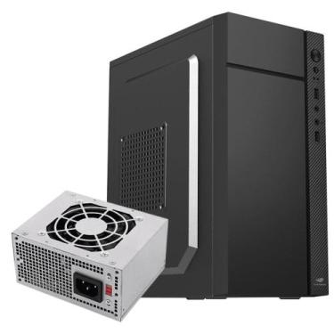 Imagem de Gabinete Office Mini Tower M-ATX Preto com Fonte Atx 200w Bivolt C3tec
