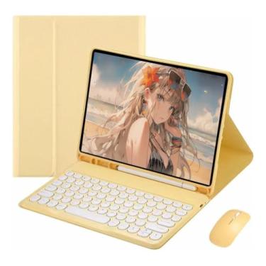 Imagem de Capa Para Tab S7 Plus/s7fe/s8 Plus Com Redondo Teclado+mouse (Tartrazine)