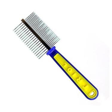 Imagem de Pente Duplo Savana 49 Dentes com Cabo de Plástico para Cães e Gatos