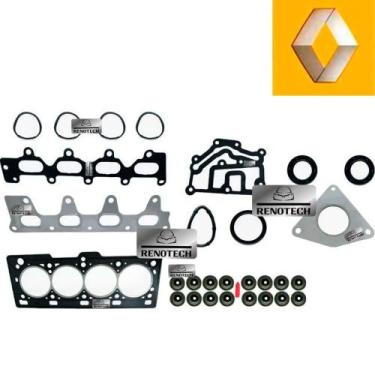 Imagem de jogo juntas superior retentores motor 1.6 16v k4m megane clio sandero 