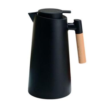 Imagem de Garrafa Led Térmica Preta Ideal Para Manter Café E Chás Quentes - CORR
