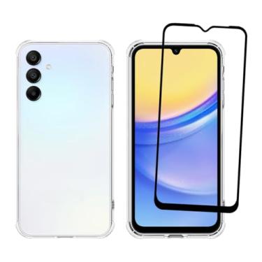 Imagem de Capa Capinha Case Anti Impacto Transparente Premium Silicone + Película de Vidro 3D para Samsung Galaxy A15