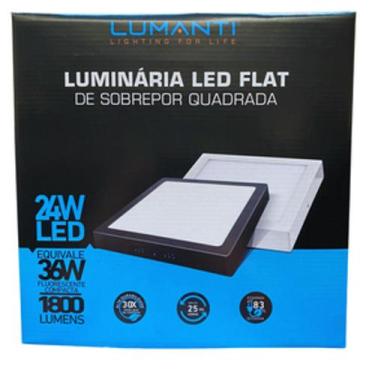 Imagem de Plafon Quad. Sobrepor 24w 3000k/4000k/6500k - 30x30cm - Lumanti, 6500