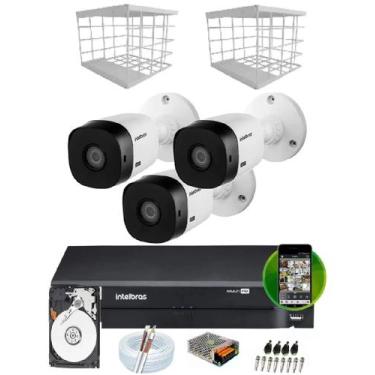 Imagem de kit 3 camera de segurança monitoramento intelbras vhl 1120b 20M + Hd, 