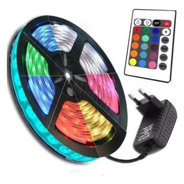 Imagem de Super Fita Led 5m Ultra Rgb Prova D'agua + Controle + Fonte