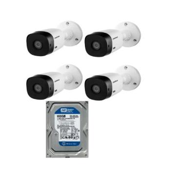 Imagem de Kit com 4 Unidades de Câmeras bullet Intelbras Vhl 1120 B Hd 720p C/Hd