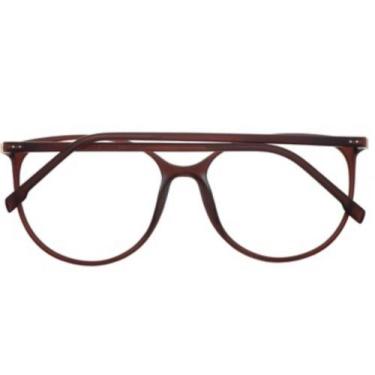 Imagem de Armação Óculos De Grau Feminina Redondo Med Fosca Marrom - Palas Eyewe