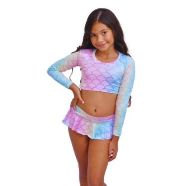 Imagem de Biquíni Manga Longa Sereia Colorido - PP ao GG - piccolo, m