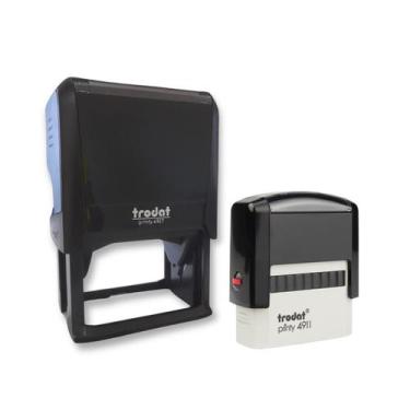 Imagem de Kit 2 Carimbos CNPJ Carimbo Pago Profissional Empresa Escola - Trodat