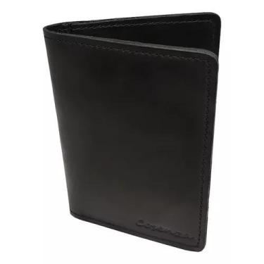 Imagem de Carteira Masculina Porta Documento Cartão RG Em Couro - cosenza, Preto