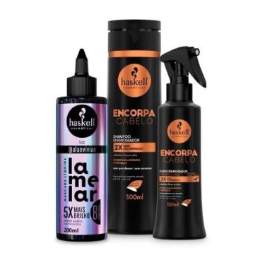 Imagem de Kit Haskell Máscara Líquida Lamelar e Encorpa Cabelo