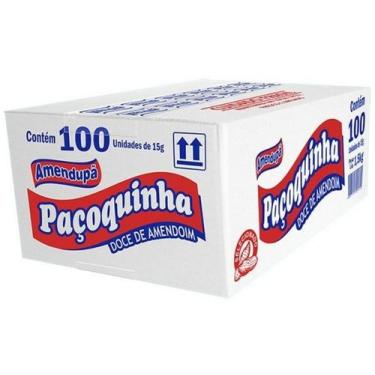 Imagem de Paçoca Rolha Amendupã Embrulhada 100un 1,5kg Caixa