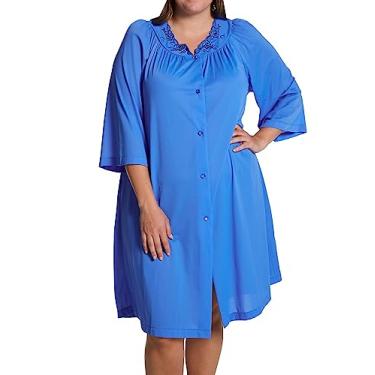 Imagem de Shadowline Casaco feminino plus size pétalas manga 3/4 104 cm valsa, Safira, 2X