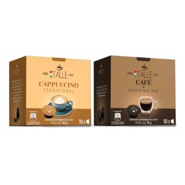 Imagem de Cápsula Cappuccino Chocolate 70% Dolce Gusto Italle 20 Und - Café Ital