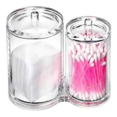 Imagem de Organizador em Acrílico Porta Cotonetes e Algodão c/ Tampa - Equipe 2