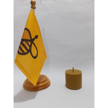 Imagem de Vela de altar ou oração 100% cera de abelha - abelha serva da luz, Ama