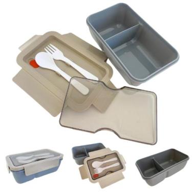 Imagem de Marmita C/trava+ Talher Vasilha Plástica Hermética Lancheira - Clink 