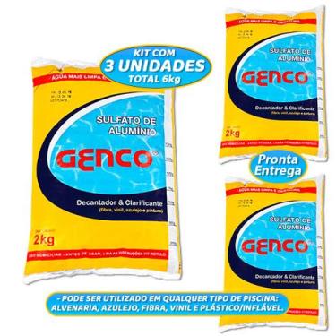 Imagem de Kit com 3 Decantador e Clarificante Genco Sulfato de Alumínio Para Tra