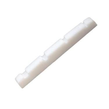 Imagem de Nut Baixo 4 Cordas 43mm x 3.5mm Estreito Flat ABS Branco - Dolphin