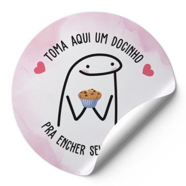 Imagem de 120 Etiquetas Auto Colante Adesivos Redondos Meme Bentô "Toma Aqui Um 