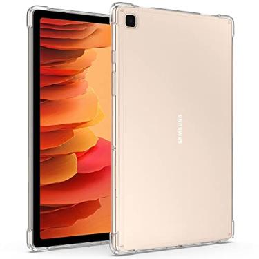 Imagem de Capa para Samsung Galaxy Tab A7 de 10,4 polegadas 2020 (SM-T500/T505/T507), capa protetora de canto lateral de TPU macio e leve, transparente