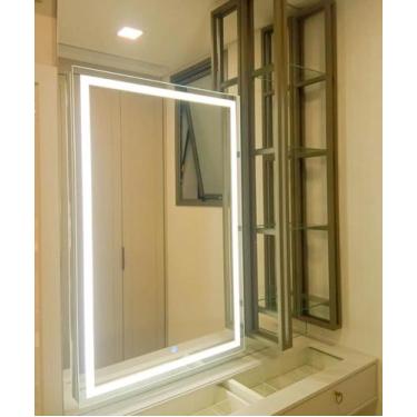 Imagem de Espelho Banheiro Camarim 90X90 iluminado Led - Top Vidros, Cor da Luz 