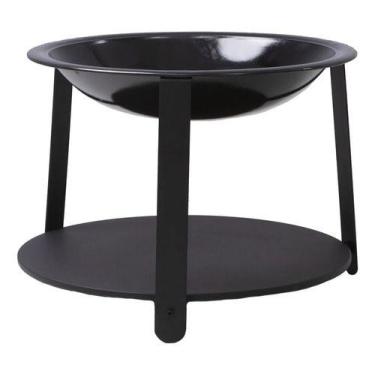 Imagem de Braseiro De Aco Para Lenha - Preto - 43x58x58cm - Importado - Nattural