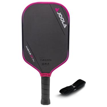 Imagem de JOOLA Tyson McGuffin 3S 16 mm Pickleball Paddle - forma alongada com alça mais curta. Tecnologia de superfície de carbono carregada para potência e rotação. Chip NFC habilitado e certificado UPA-A