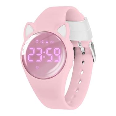 Imagem de Timever Relógios digitais infantis para meninas e meninos, relógio esportivo com rastreador de fitness, pedômetro, despertador, cronômetro, sem necessidade de aplicativo e relógio infantil à prova