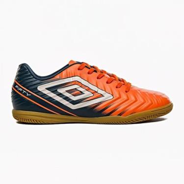 Imagem de Chuteira Futsal Salao Umbro Fifty V Futebol Adulto, Laranja, 39