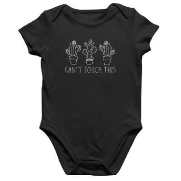 Imagem de Body Bebê Algodão Cant touch this - Foca na Moda, Preto, GG