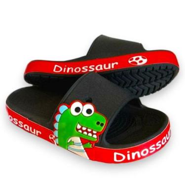 Imagem de Chinelo Infantil Slide Nuvem Dinossauro Sandália Criança Menino Menina