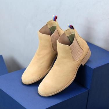 Imagem de Botina Masculina Chelsea Texana Social Confortável  - RM, Areia, 41