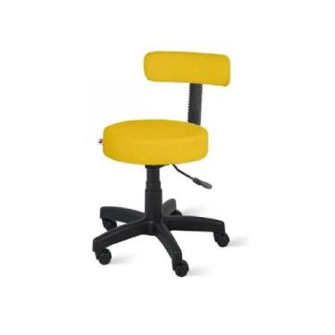 Imagem de Cadeira Mocho Com Encosto Slin Amarelo - Urban