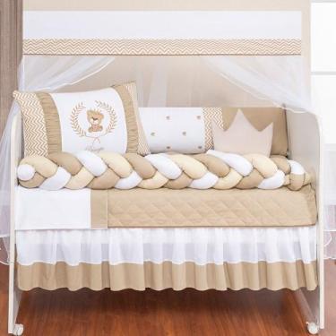 Imagem de Kit Berço Urso Teddy Trança 11 Peças - Remi enxovais, teedy beje
