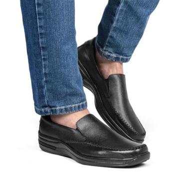 Imagem de Sapato Dock Sider Mocassim Casual Masculino em Couro Estilo Esportivo 