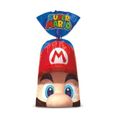 Imagem de Sacolinha para Lembrancinha Festa Mario - 8 unidades - Cromus