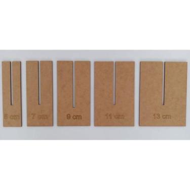 Imagem de Gabarito Molde Para Laço Mdf Cru Kit Tamanho Ímpares - AGV Criações
