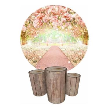 Imagem de Trio Capas Cilindro + Painel Redondo 1,50m Jardim - Fadrix