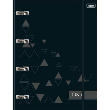 Imagem de Fichário Universitário Cartonado Com Elástico Lunix Preto Tilibra