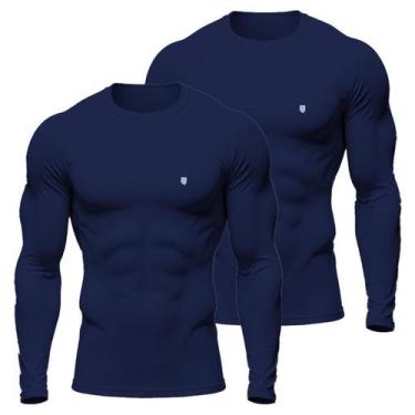 Imagem de Kit 2 Camisa Térmica Masculina UV Segunda Pele Protação Solar 50+ Mang
