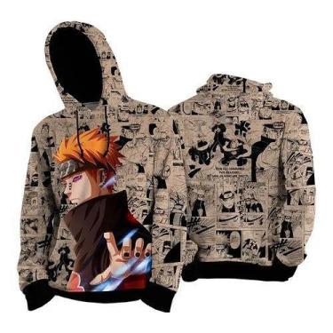 Imagem de Blusa Moletom Infantil Naruto Nagato Pain Canguru Anime Mangá (Infanti