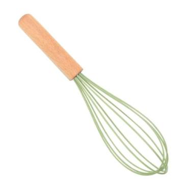 Imagem de Fuê Batedor de Ovos Bolo Clara Massas Fouet Silicone Cabo Madeira - We