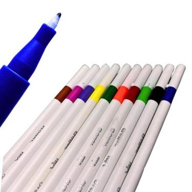Imagem de Kit 10 Canetas Coloridas Ponta Super Fina Hidrográficas - Goller