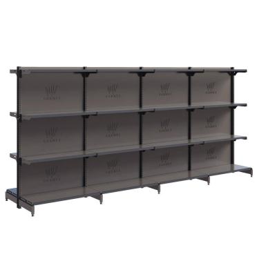 Imagem de Gôndola Centro 1 Inicial 3 Continuações 1,37 m 40KG FIT Expositor de Supermercado Amapá