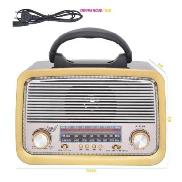 Imagem de Radio Altomex Music Portátil Pequeno Recarregável USB AM/FM A-3199