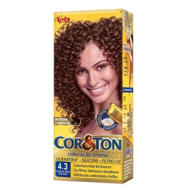 Imagem de Coloração Creme Cor&Ton 4.3 Castanho Médio Dourado - Niely