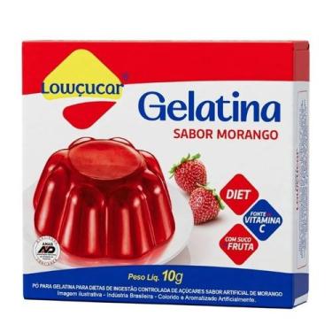 Imagem de Gelatina Morango Zero Açucares Lowçúcar 10g - Lowçucar