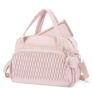Imagem de Sacola de Fraldas Telena Travel Crossbody Grande Rosa - Com Estojo